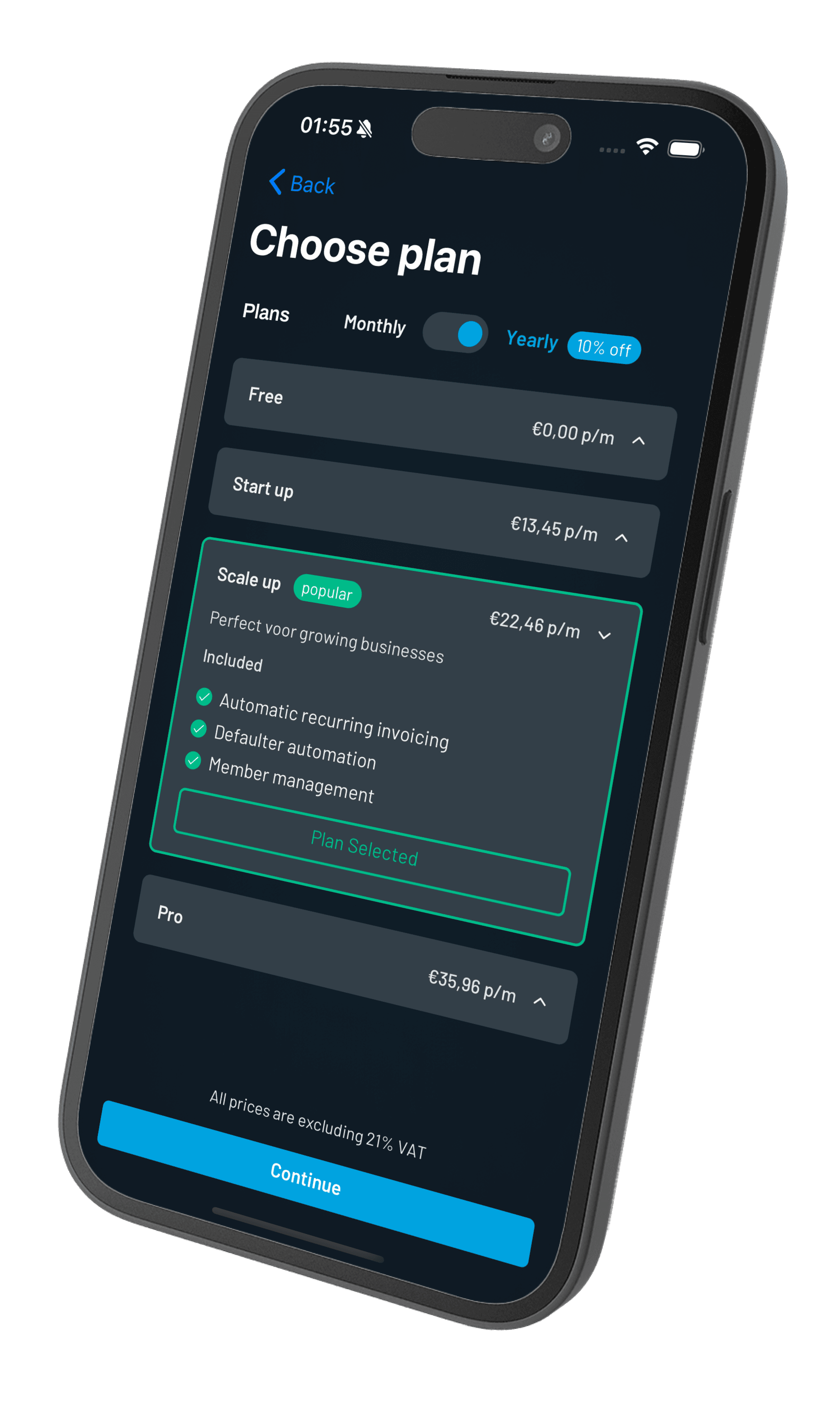 Met tjecko bepaal jij wat je aanbiedt aan je leden, premium opties of extra trainingsdagen, wel zo makkelijk!
