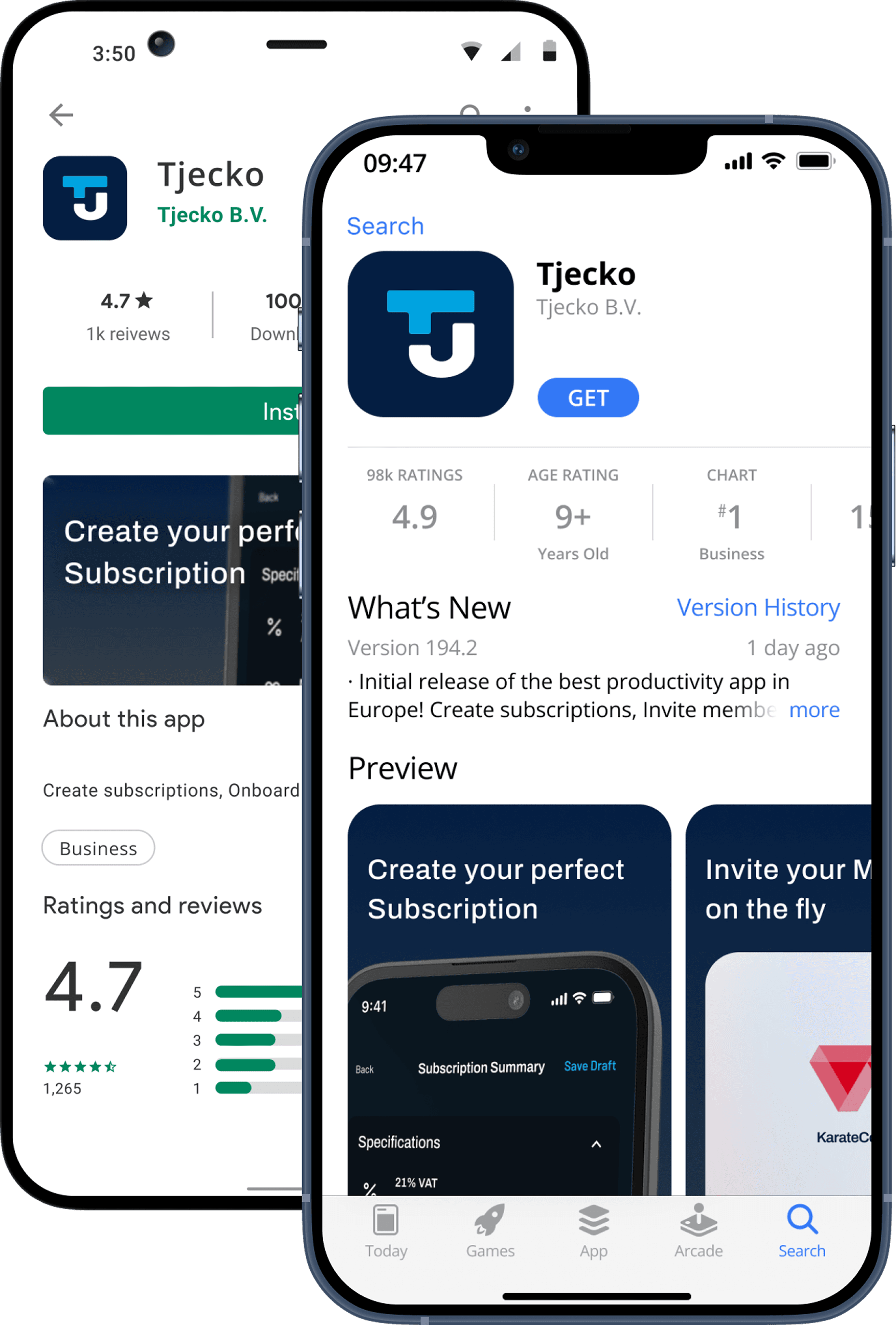 Download the Tjecko mobile app from the App Store or Play Store!