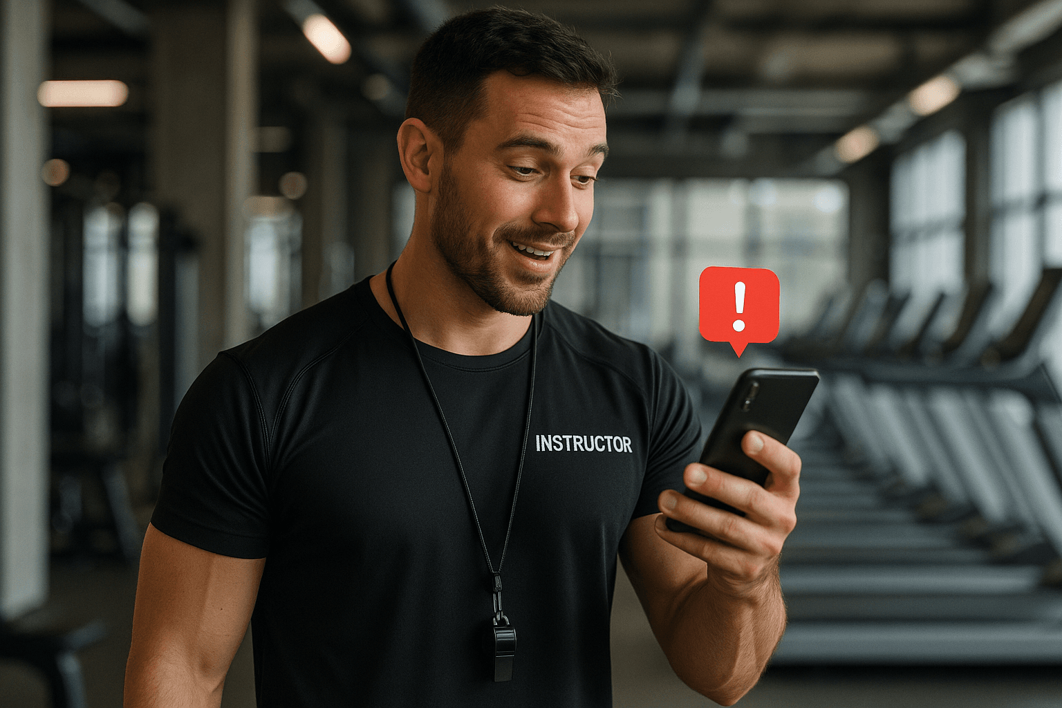 A business owner receiving a real-time payment alert on their smartphone.